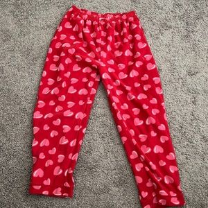 Fleece Valentine Heart PJ Pants